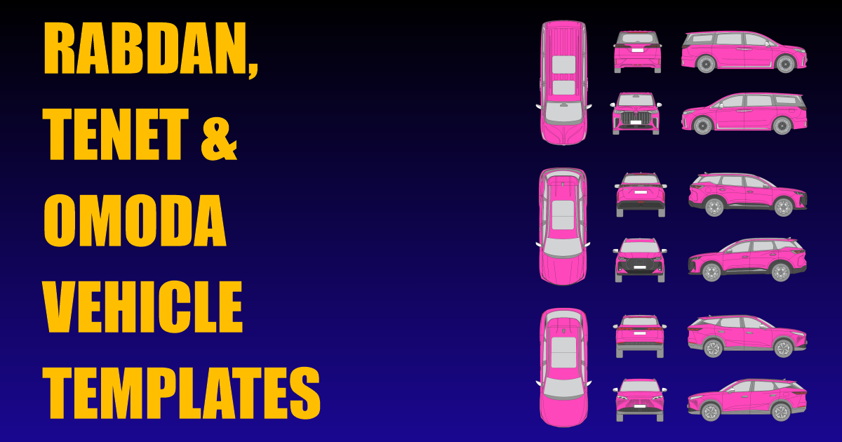 Rabdan, Tenet and Omoda Vehicle Templates Added