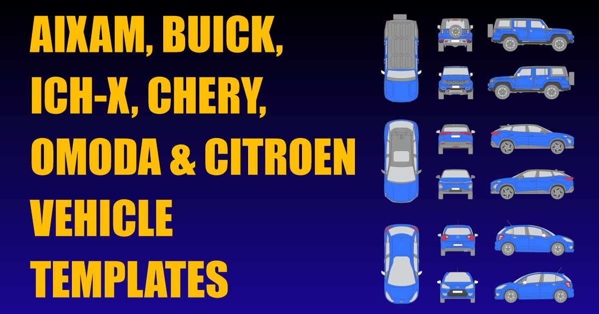 Aixam, Buick, ICH-X, Chery, Omoda and Citroen Vehicle Templates Added