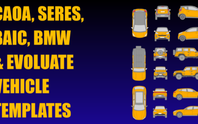 Caoa, Seres, Baic, BMW and Evolute Vehicle Templates Added
