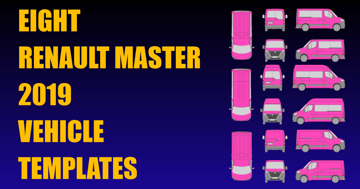 Eight Renault Master 2019 Vehicle Templates Added
