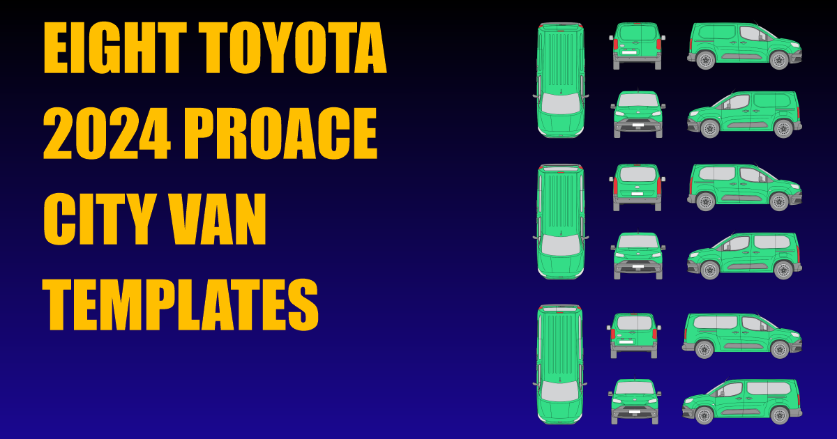 Eight Toyota 2024 Proace City Van Templates Added