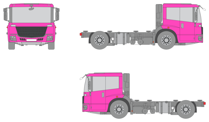 Freightliner Econic SD 2022 Short Chassis Truck Template