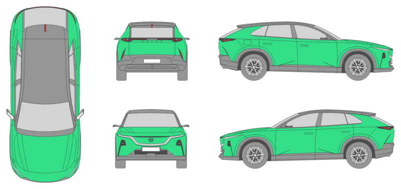 Mazda CX-6e 2025 SUV Template