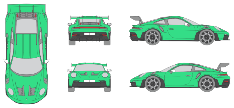 Porsche 911 GT3 RS 2022 Car Template