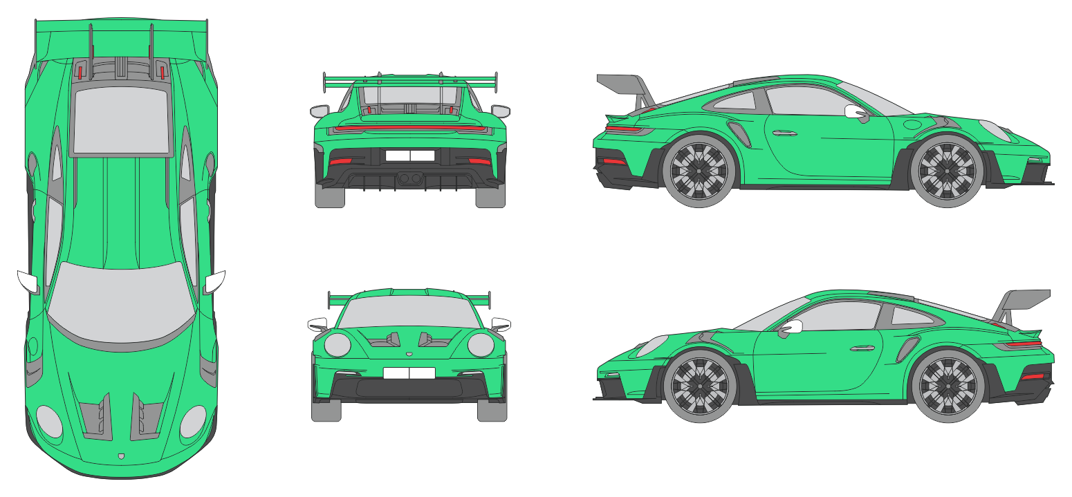 Porsche 911 GT3 RS 2022 Car Template Porsche 911 GT3 RS 2022 Car Template
