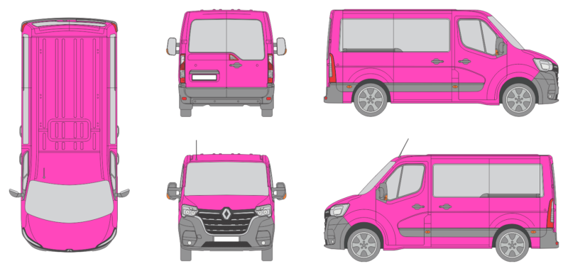 Renault Master L1 H1 2019 Van Template