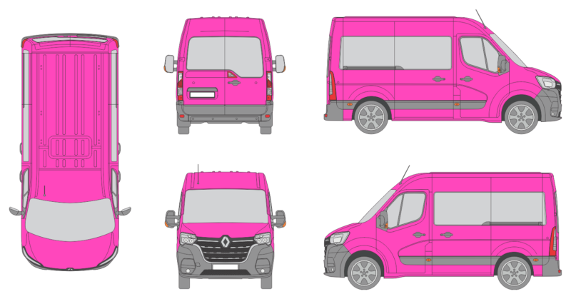 Renault Master L1 H2 2019 Van Template