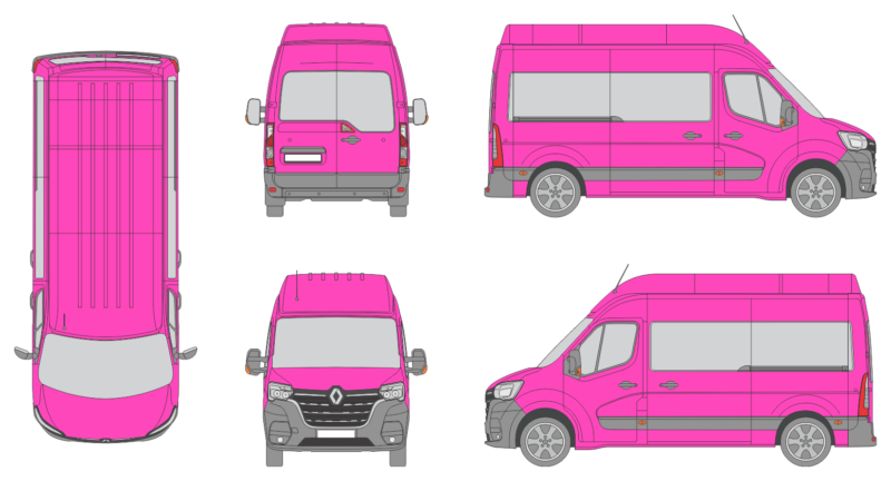 Renault Master L2 H3 2019 Van Template