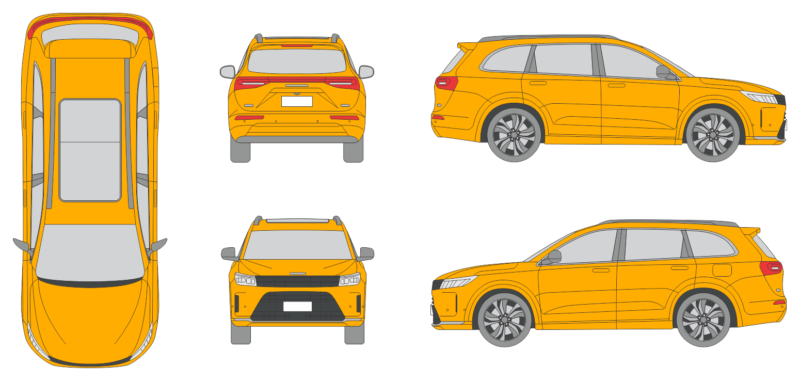 Seres M7 2024 Station Wagon Template