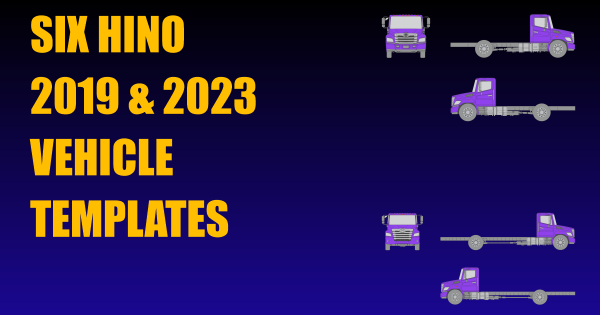 Six Hino 2019 & 2023 Vehicle Templates Added
