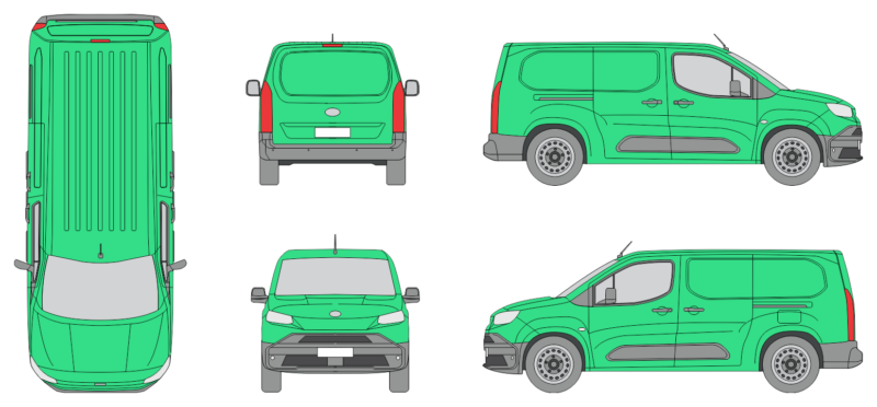 Toyota Proace City 2024 Long Liftgate Van Template