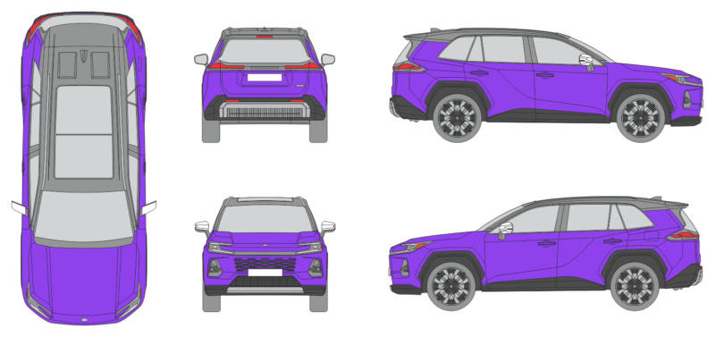 Toyota Rav 4 Hybrid 2026 SUV Template
