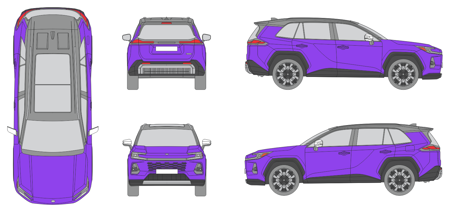 Toyota Rav 4 Hybrid 2026 SUV Template