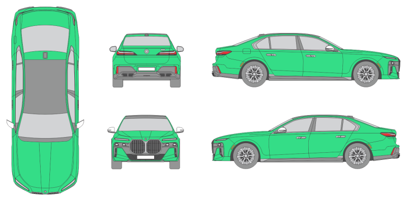 BMW 7er 2022 Car Template