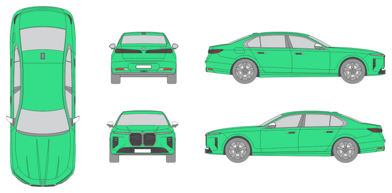 BMW 7er 2026 Car Template