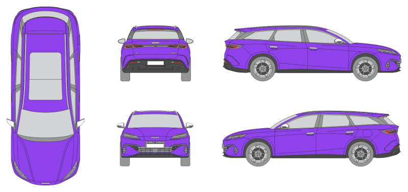 Byd Seal 6 DM-i Touring 2025 Station Wagon Template