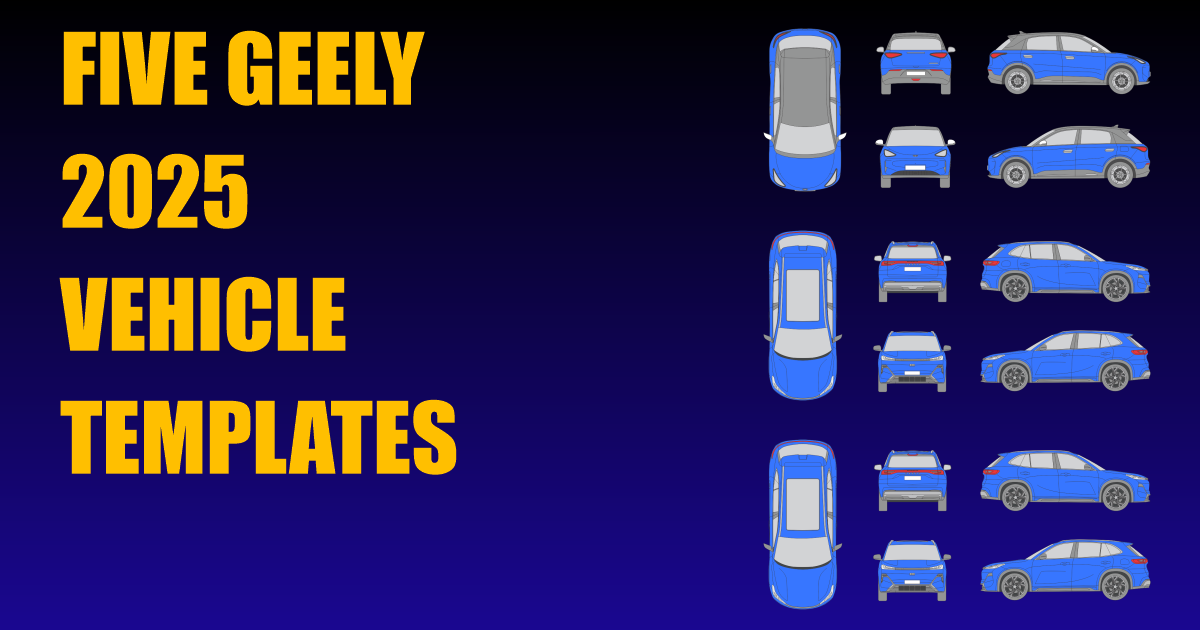 Five Geely 2025 Vehicle Templates Added