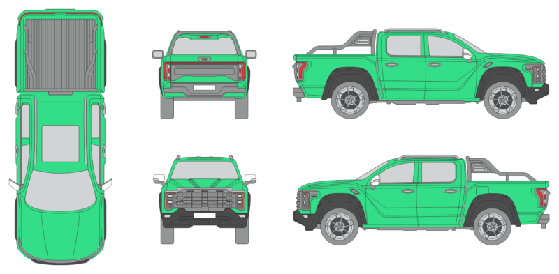 Foton Tunland V7 2025 Pickup Template