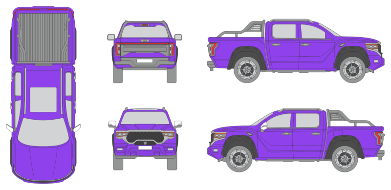 Foton Tunland V9 2025 Pickup Template