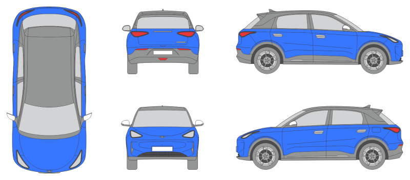 Geely E2 2025 Car Template