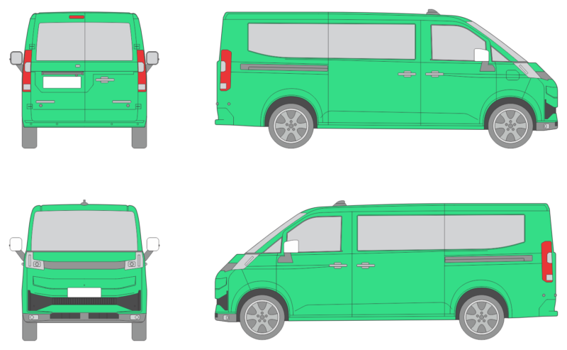 Geely Farizon V7E 2026 Standard Liftgate Window Window RL Van Template
