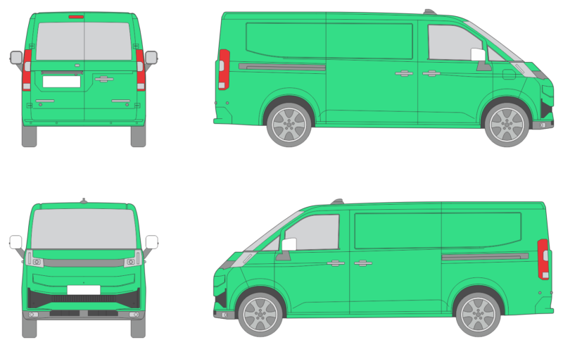 Geely Farizon V7E 2026 Standard Rear Swing Doors Window Van Template
