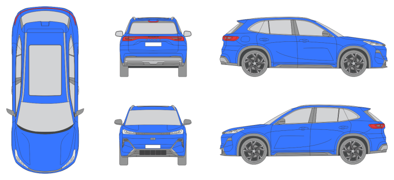 Geely Starray EM-i 2025 SUV Template