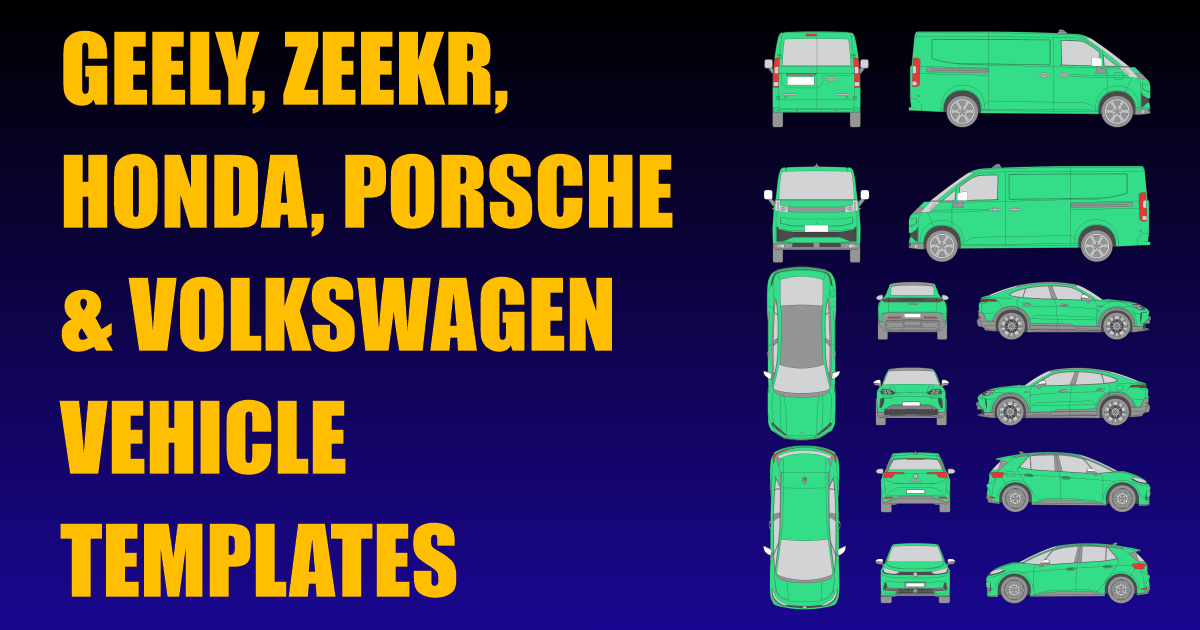 Geely, Zeekr, Honda, Porsche and Volkswagen Vehicle Templates Added