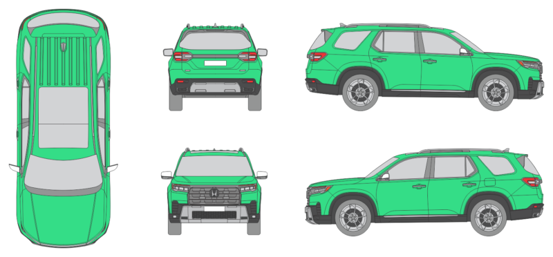 Honda Pilot 2026 SUV Template