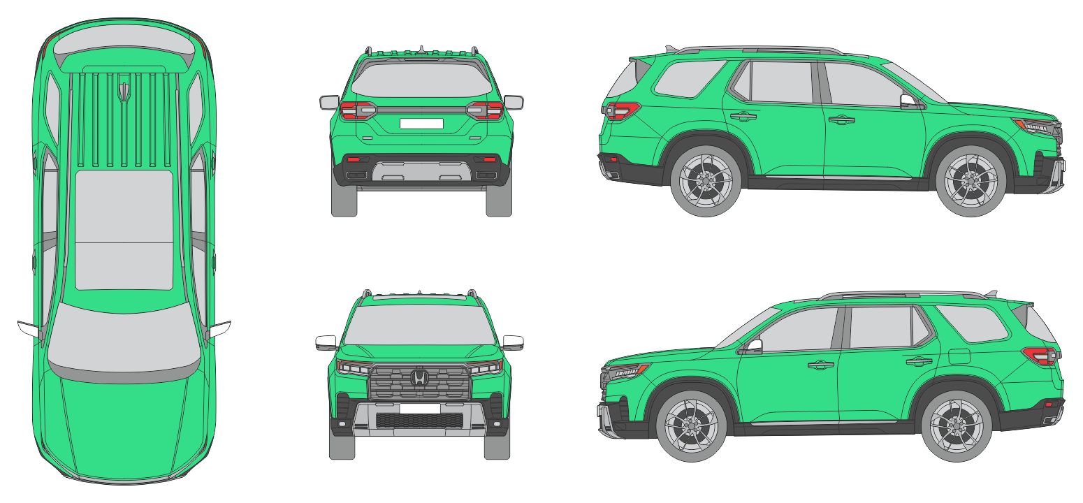 Honda Pilot 2026 SUV Template