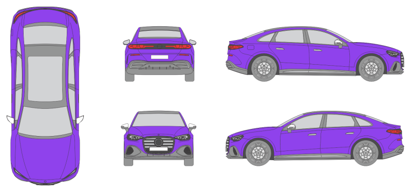 Mercedes Benz C-Class EQ 2026 Car Template