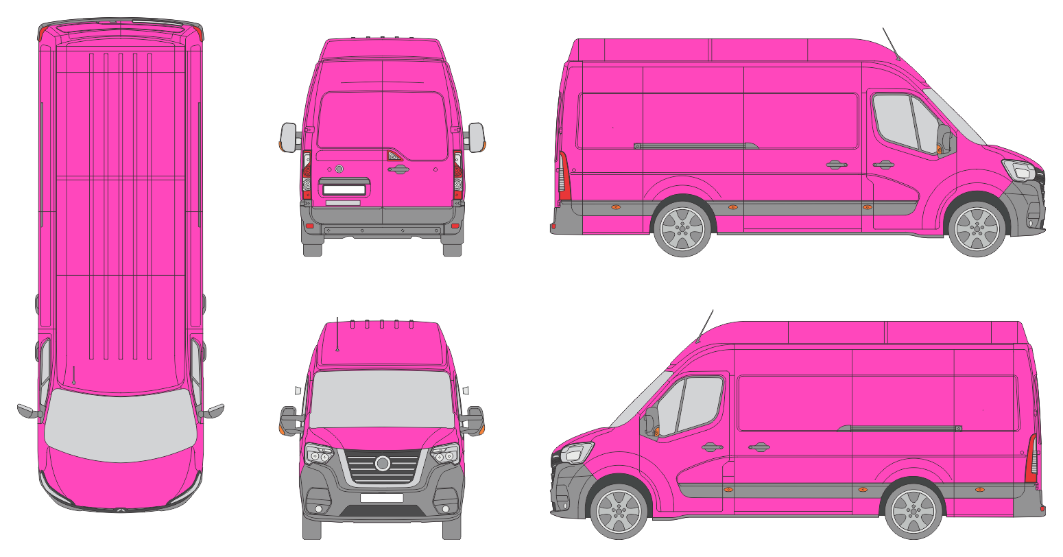 Nissan Interstar 2021 Extended Length High Roof Rear Swing Doors Van Template Nissan Interstar 2021 Extended Length High Roof Rear Swing Doors Van Template