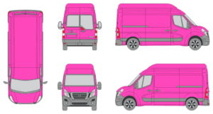 Nissan Interstar 2021 Med Long High Roof Rear Swing Doors Van Template