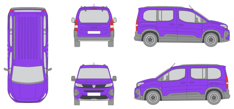 Peugeot Rifter 2024 MPV Template