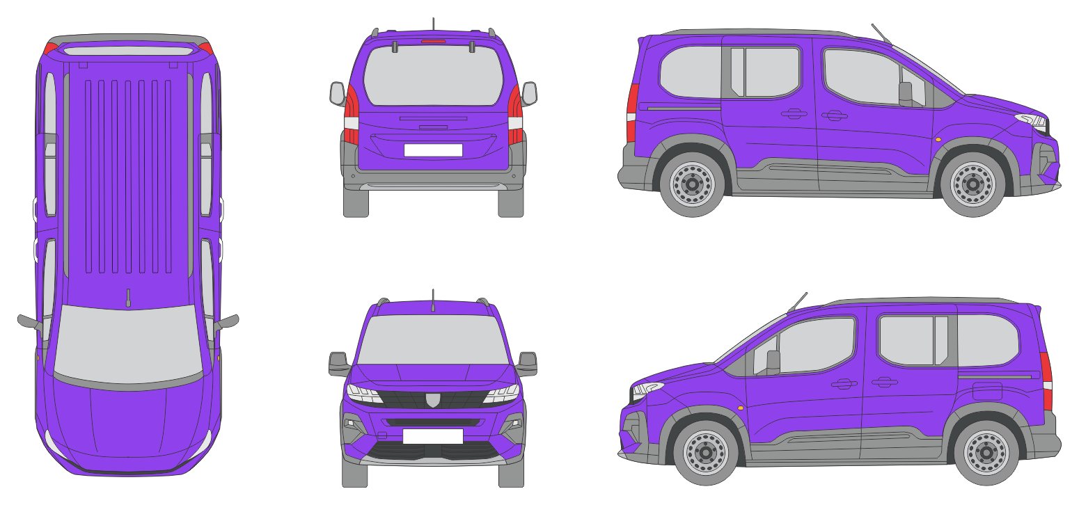 Peugeot Rifter 2024 MPV Template Peugeot Rifter 2024 MPV Template