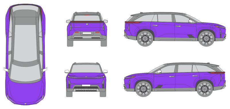 Toyota Highlander 2026 SUV Template