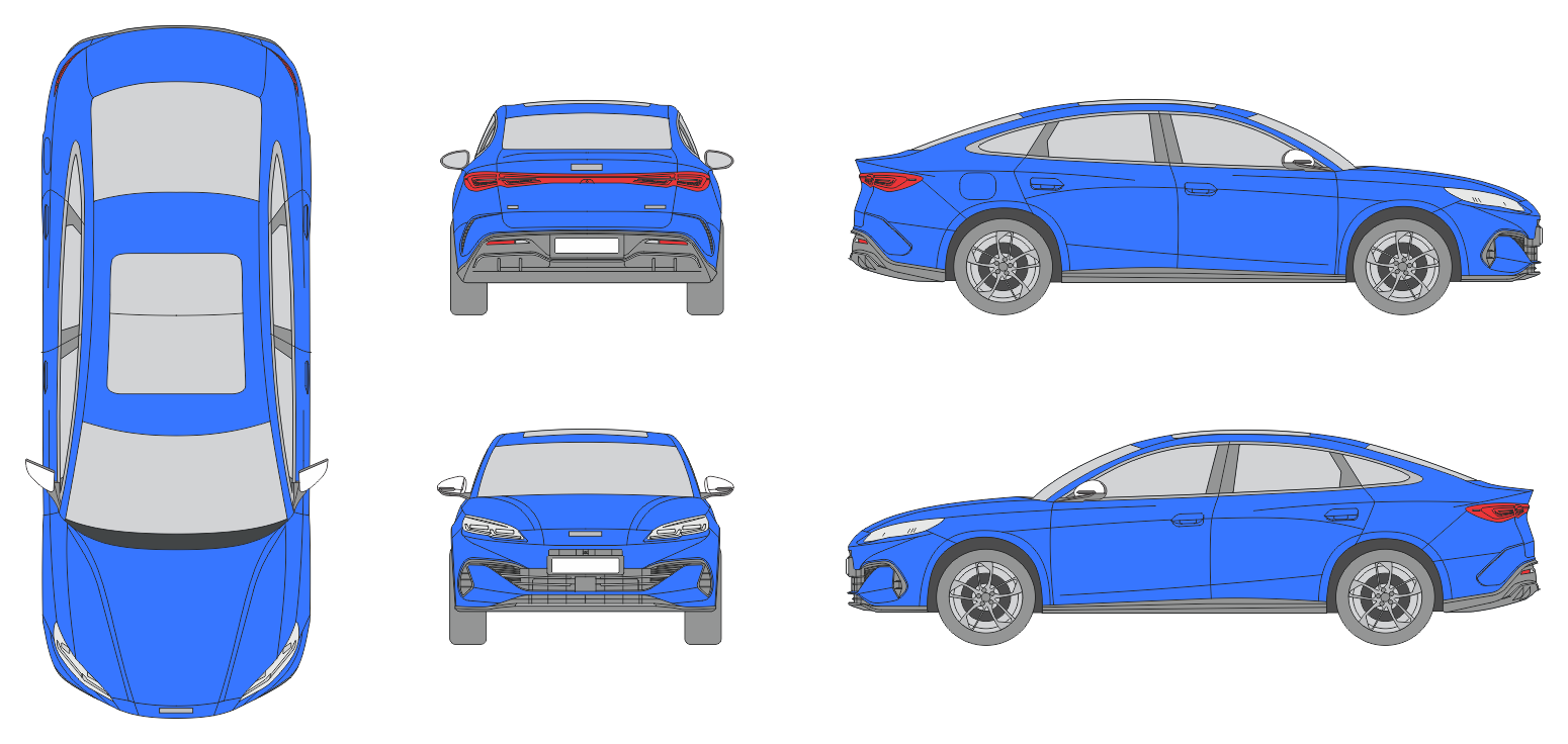 Byd Seal 6 DM-i 2025 Car Template Byd Seal 6 DM-i 2025 Car Template