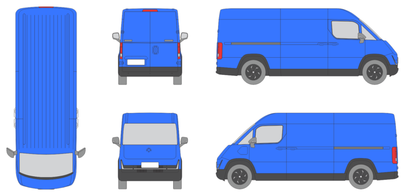 Cavan C1 2026 Long High Rear Swing Doors Van Template