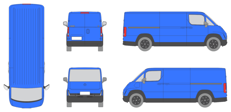 Cavan C1 2026 Long Rear Swing Doors Van Template