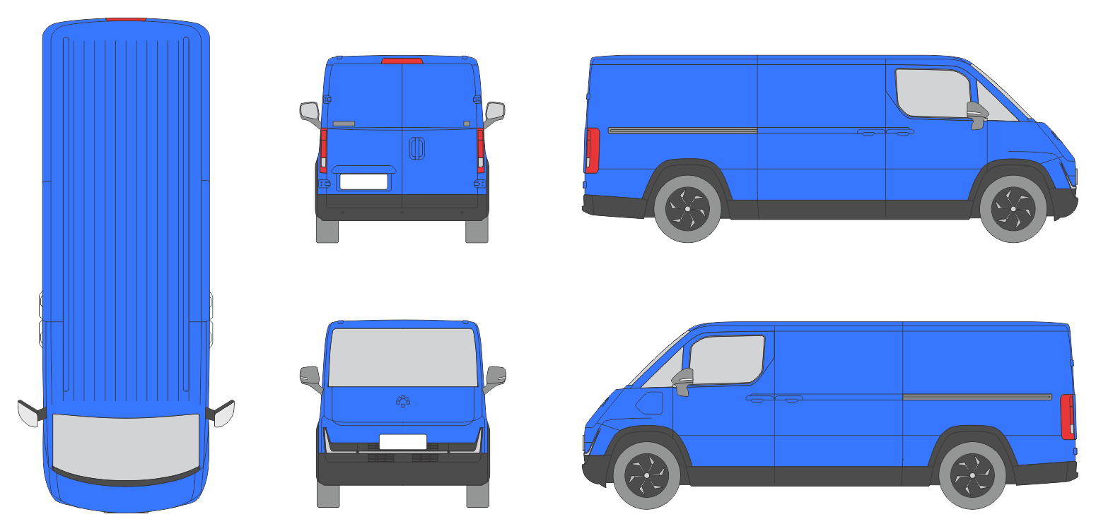 Cavan C1 2026 Long Rear Swing Doors Van Template Cavan C1 2026 Long Rear Swing Doors Van Template