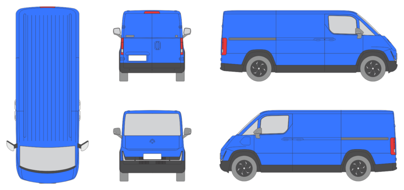 Cavan C1 2026 Short Rear Swing Doors Van Template