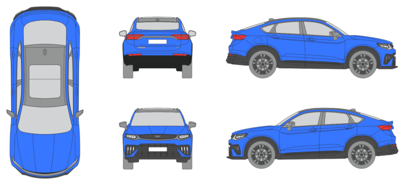 Geely Tugella 2022 SUV Template
