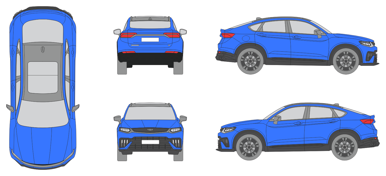 Geely Tugella 2022 SUV Template Geely Tugella 2022 SUV Template