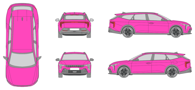 Kia K4 2026 Station Wagon Template