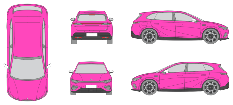 Leapmotor B05 2026 Car Template