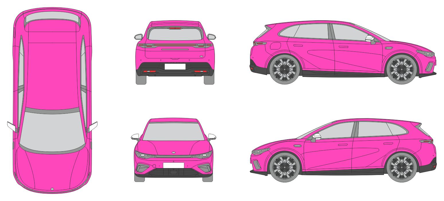 Leapmotor B05 2026 Car Template Leapmotor B05 2026 Car Template