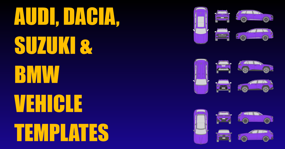 Audi, Dacia, Suzuki and BMW Vehicle Templates Added