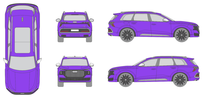 Audi Q9 2026 SUV Template