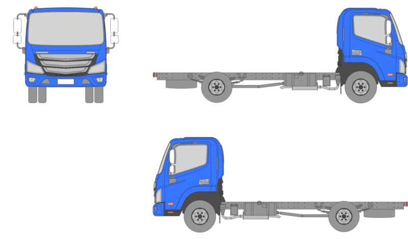 Foton Aumark S 2019 Med Long Truck Template