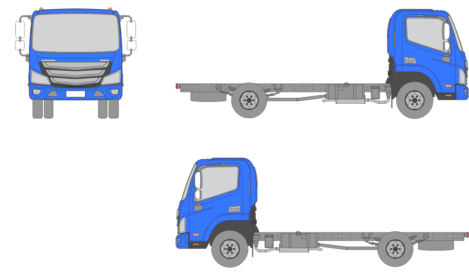 Foton Aumark S 2019 Med Long Truck Template